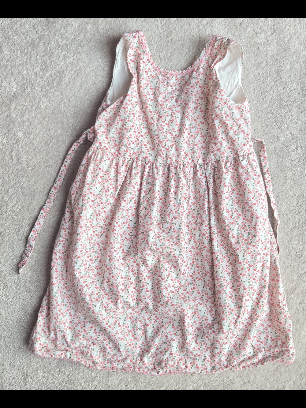 ruby & bloom Pink Floral Tie-Waist Cotton Dress